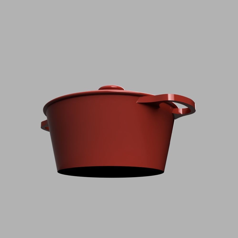 Le Creuset Casserol and Skillet 3D print model_4