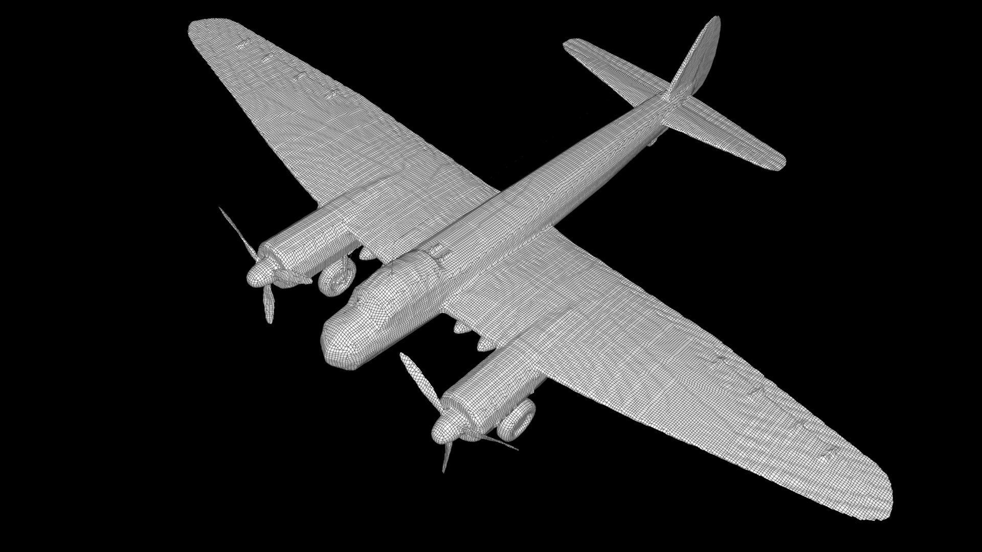 Dornier Do 17 Low-poly 3D model_6