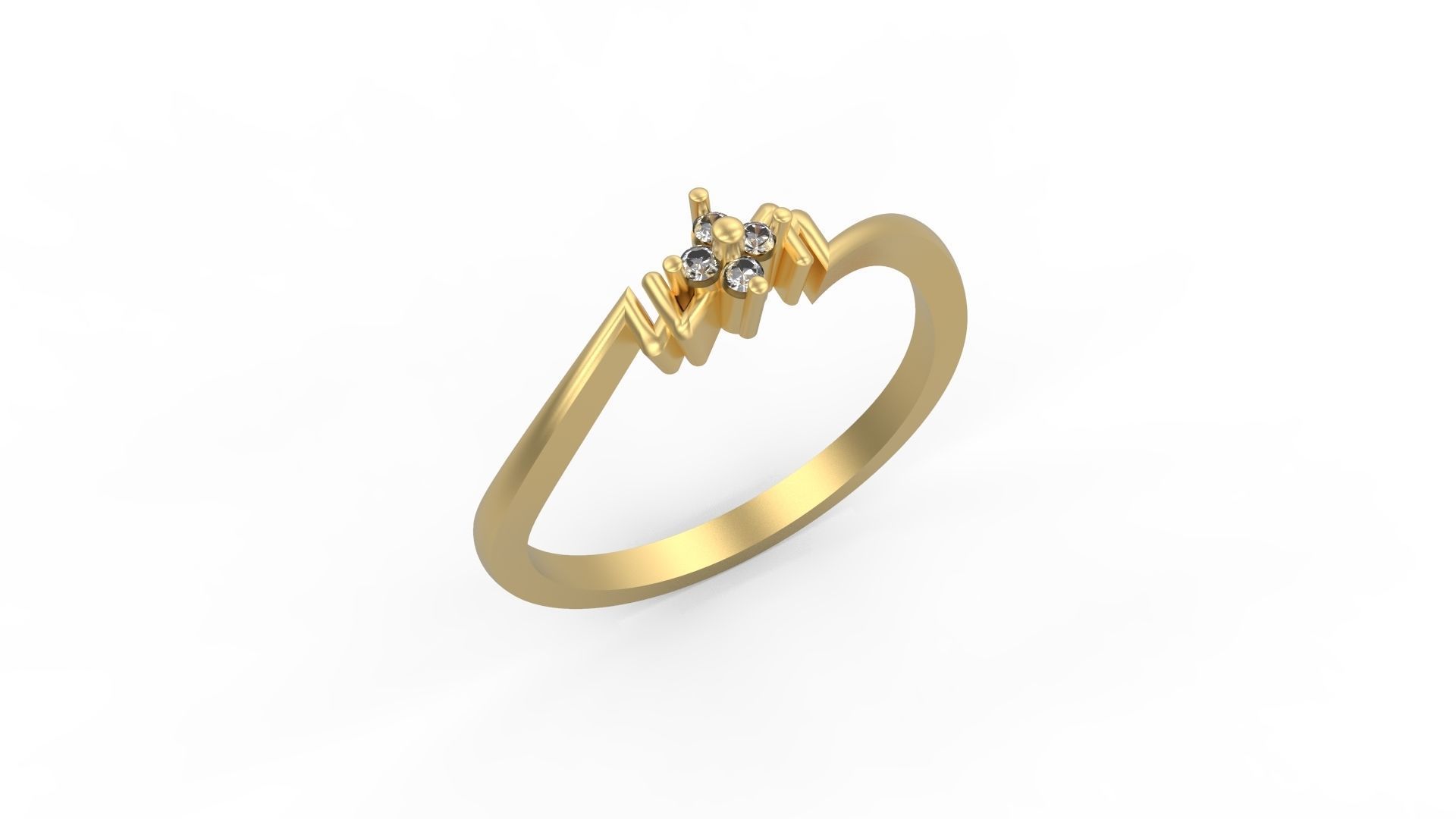 Minimalist Ring 395 3D print model_1