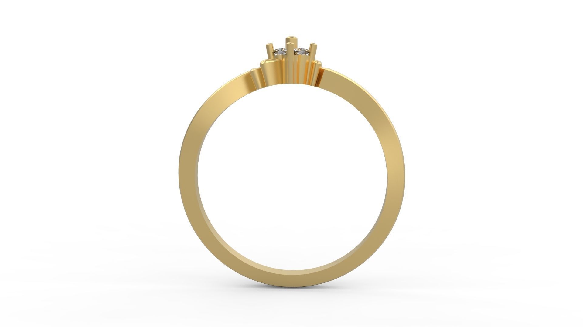 Minimalist Ring 395 3D print model_2