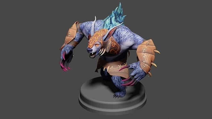 Ursa from Dota 2 Low-poly 3D model