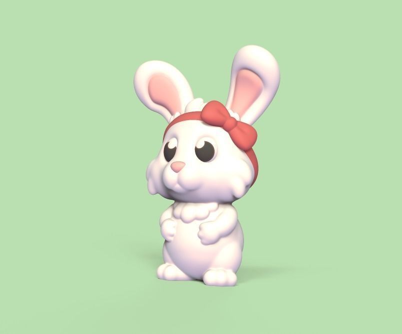 Bunny Hair Bow 3D print model_1