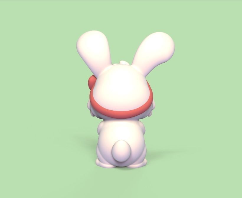 Bunny Hair Bow 3D print model_3