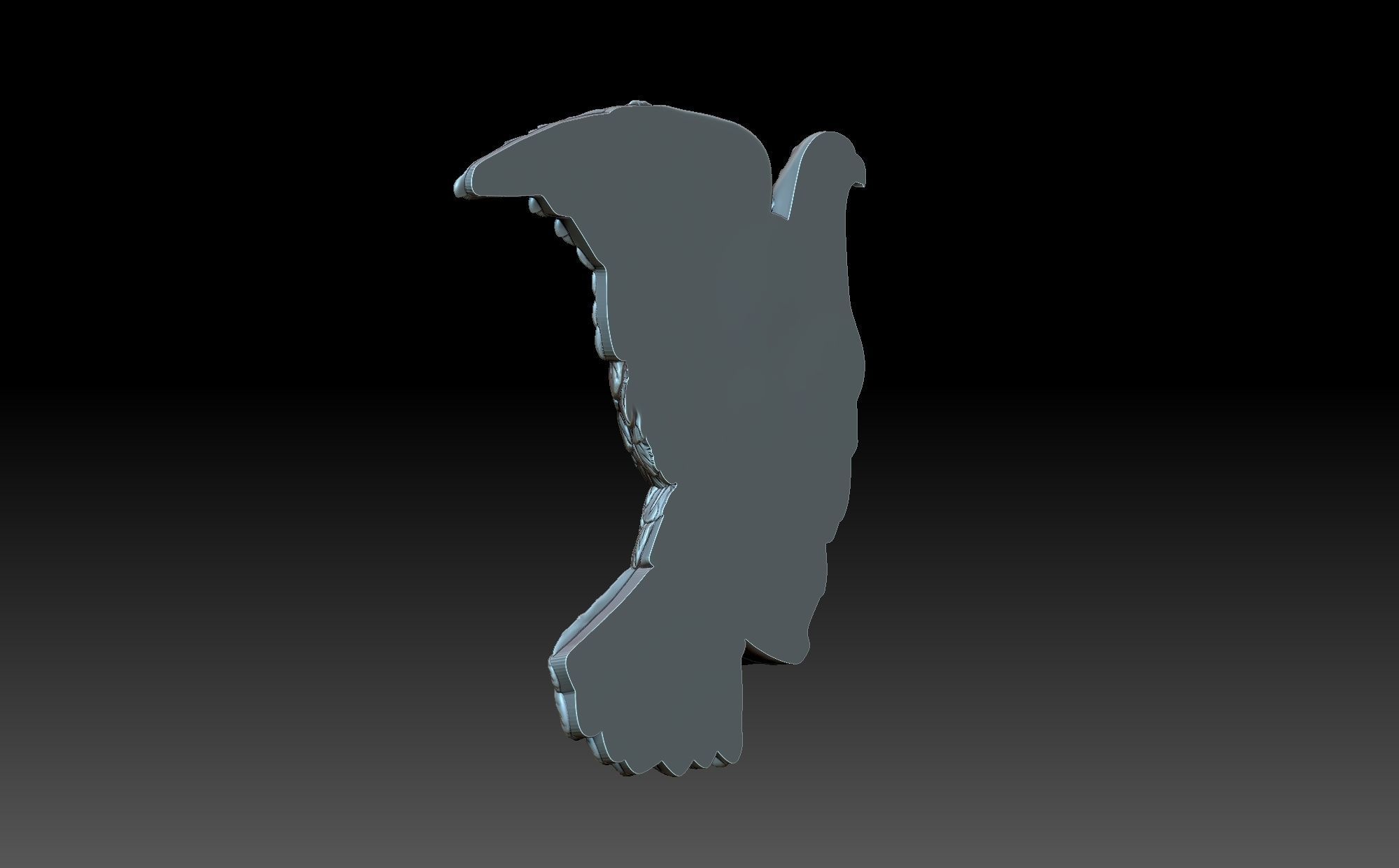 Pigeon with a skull 3D print model_3