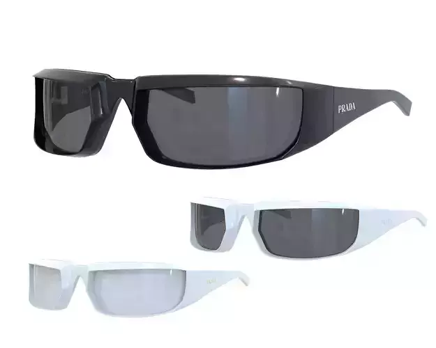 Prada Runway Sunglasses Low-poly 3D model