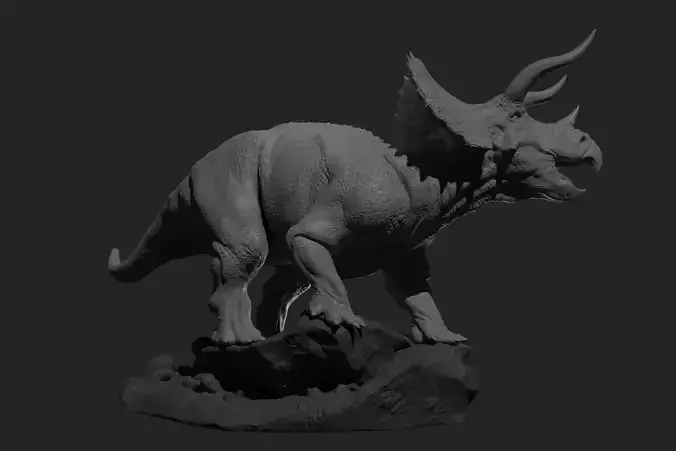 Triceratops 3D print model 3D print model high quality 