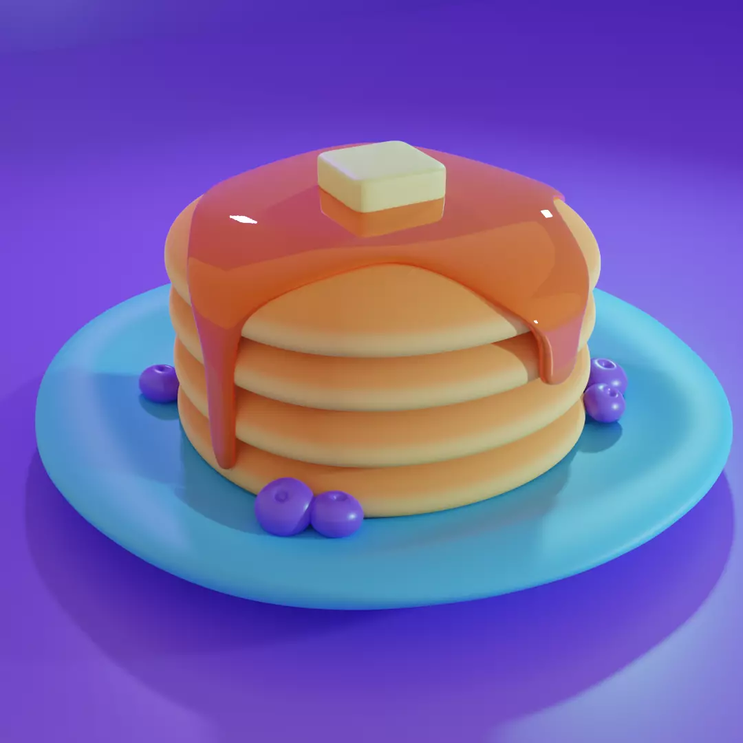 Pancake Low-poly 3D model