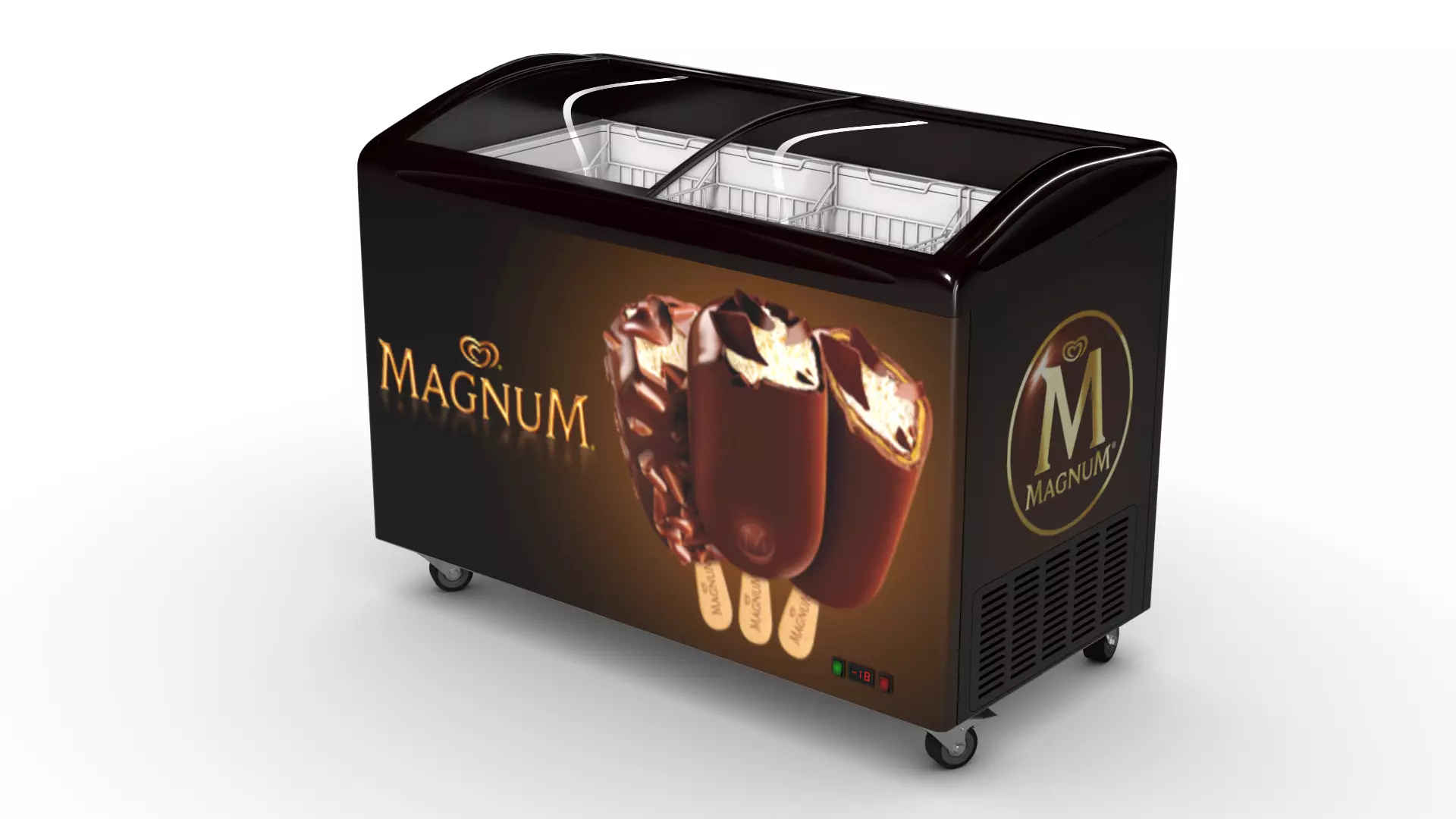 Ice cream Display Fridge 01 Low-poly 3D model