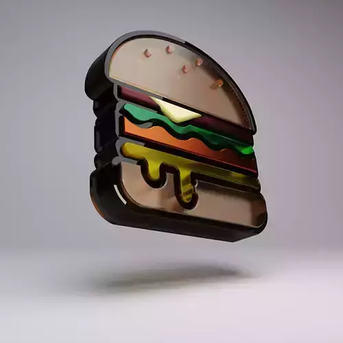 3d hamburger