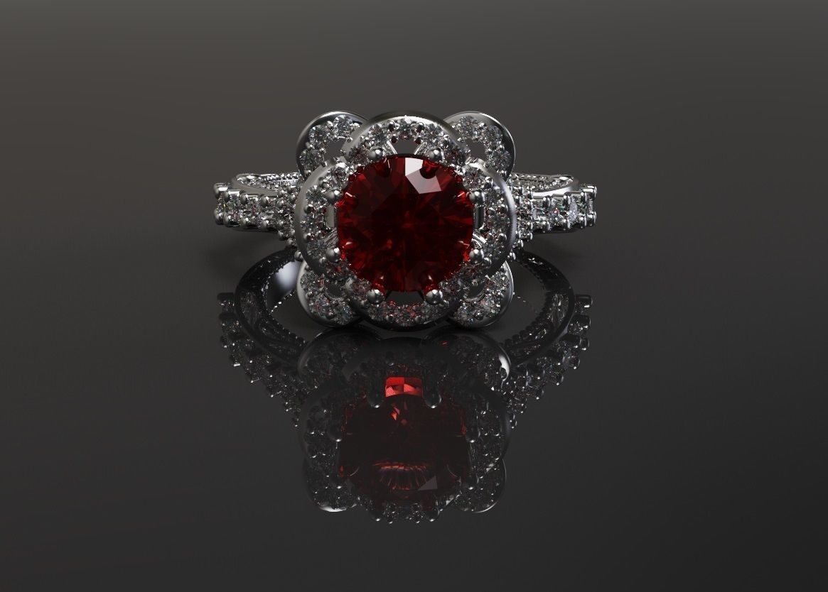 Diamond ring 3D print model_1