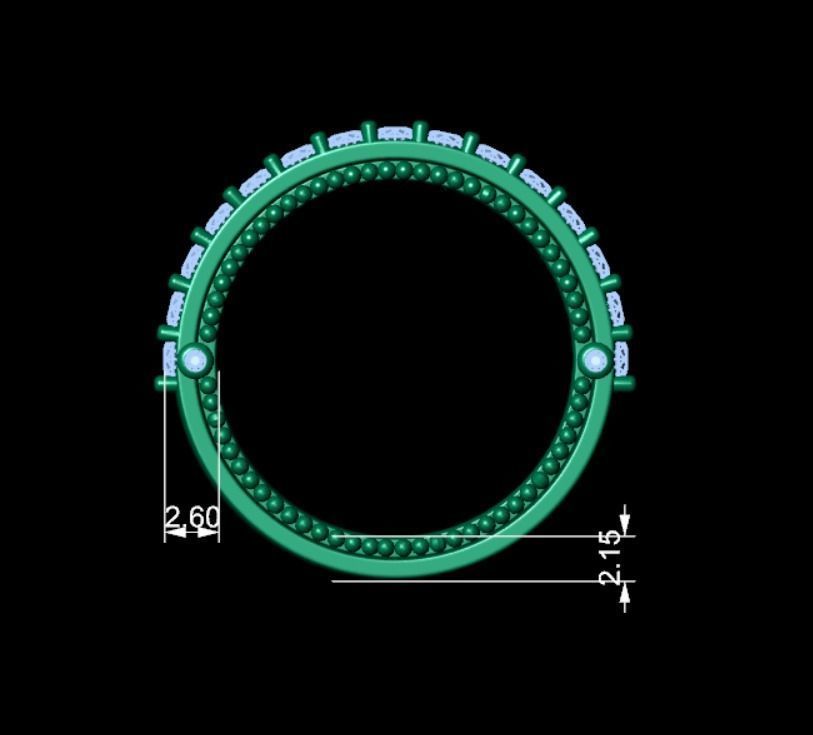 Diamond ring 3D print model_13