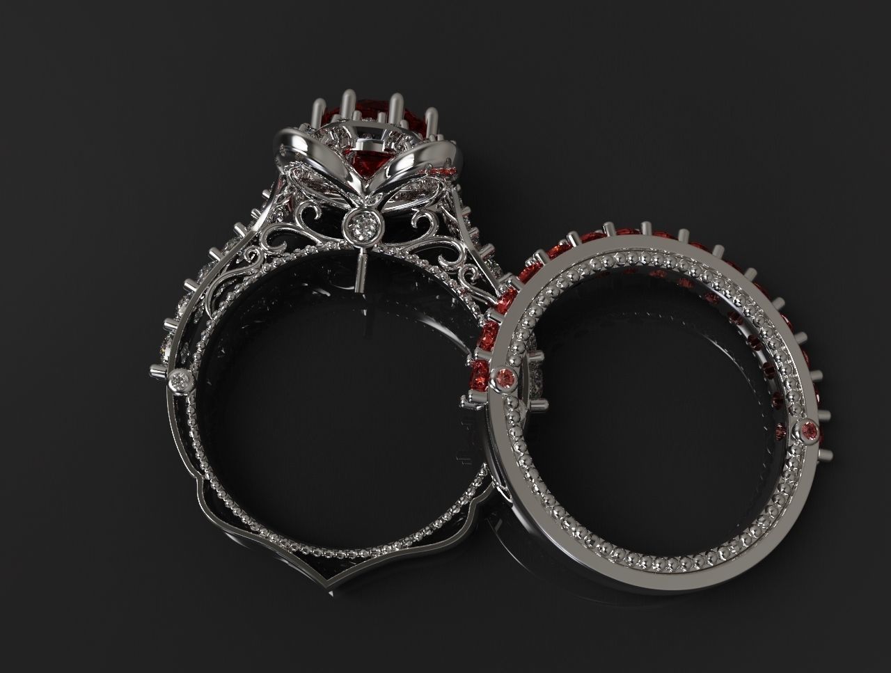 Diamond ring 3D print model_3