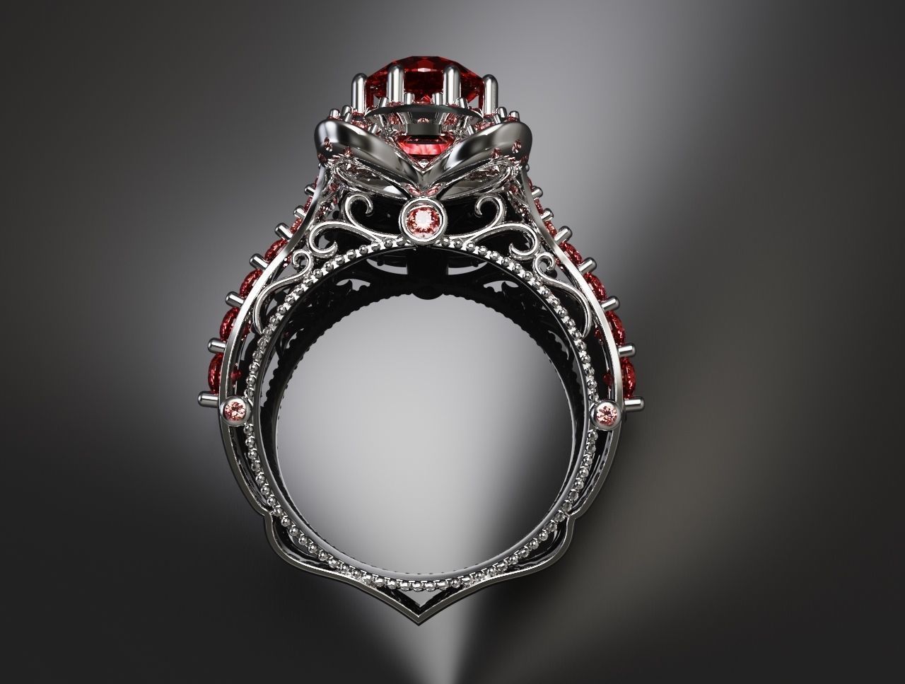 Diamond ring 3D print model_2