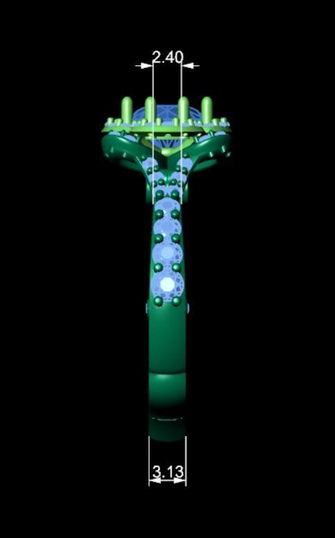 Diamond ring 3D print model_12