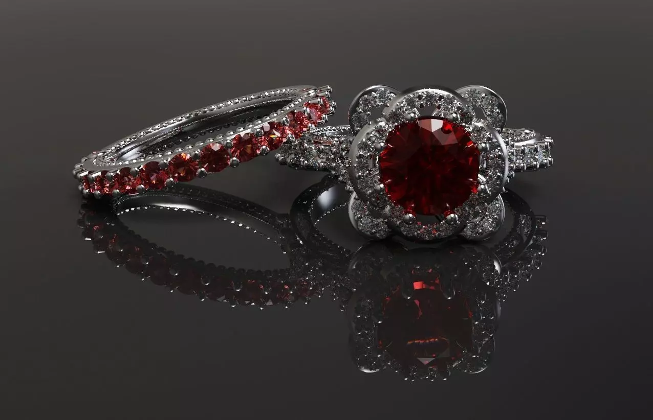 Diamond ring 3D print model_0