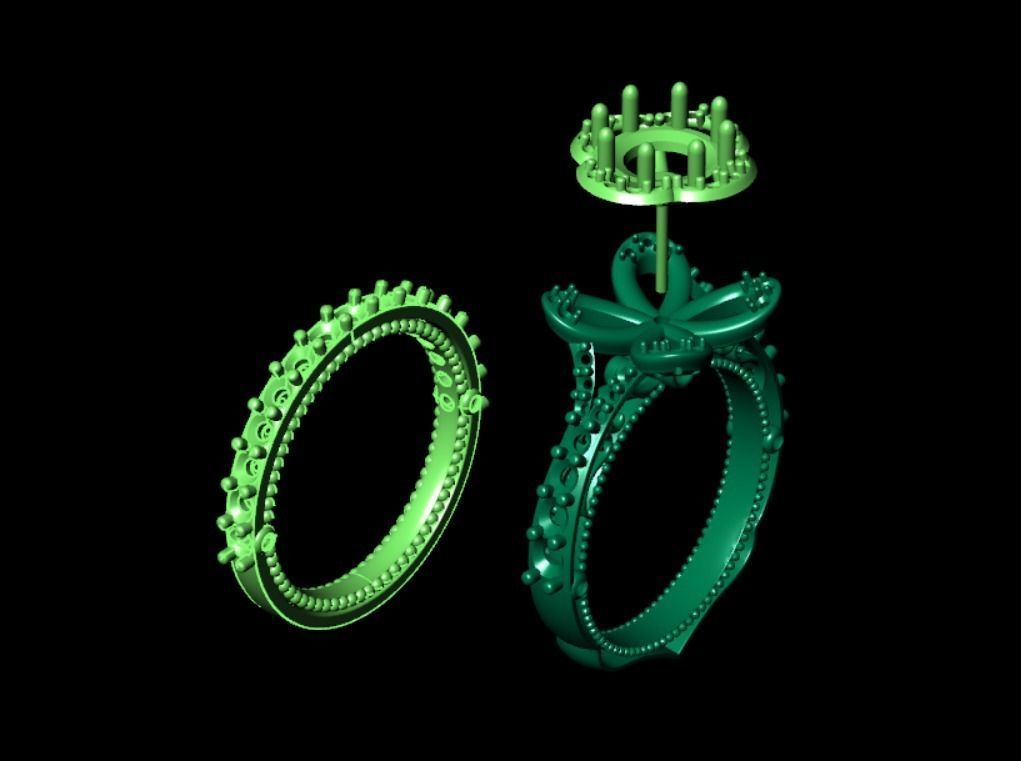 Diamond ring 3D print model_15