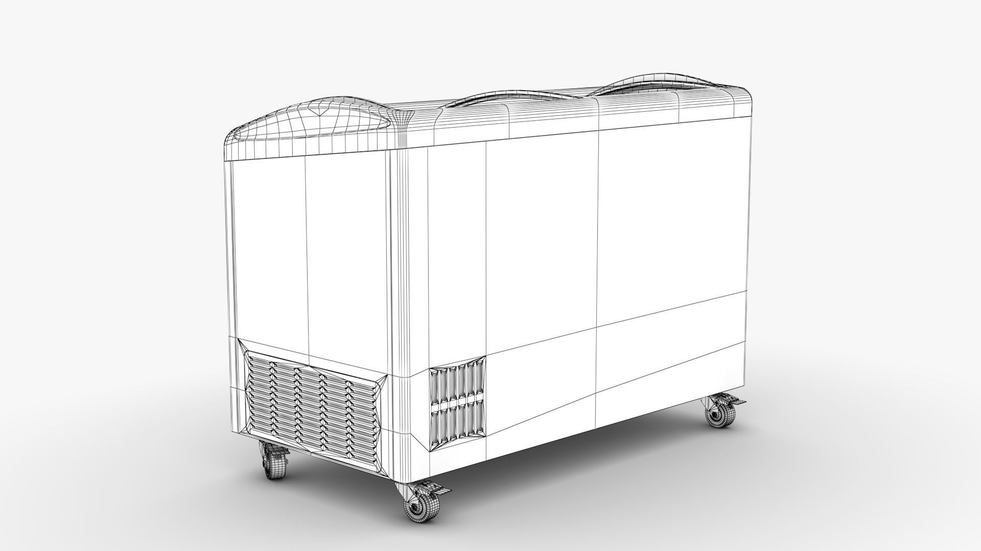 Ice cream Display Fridge 02 Low-poly 3D model_11