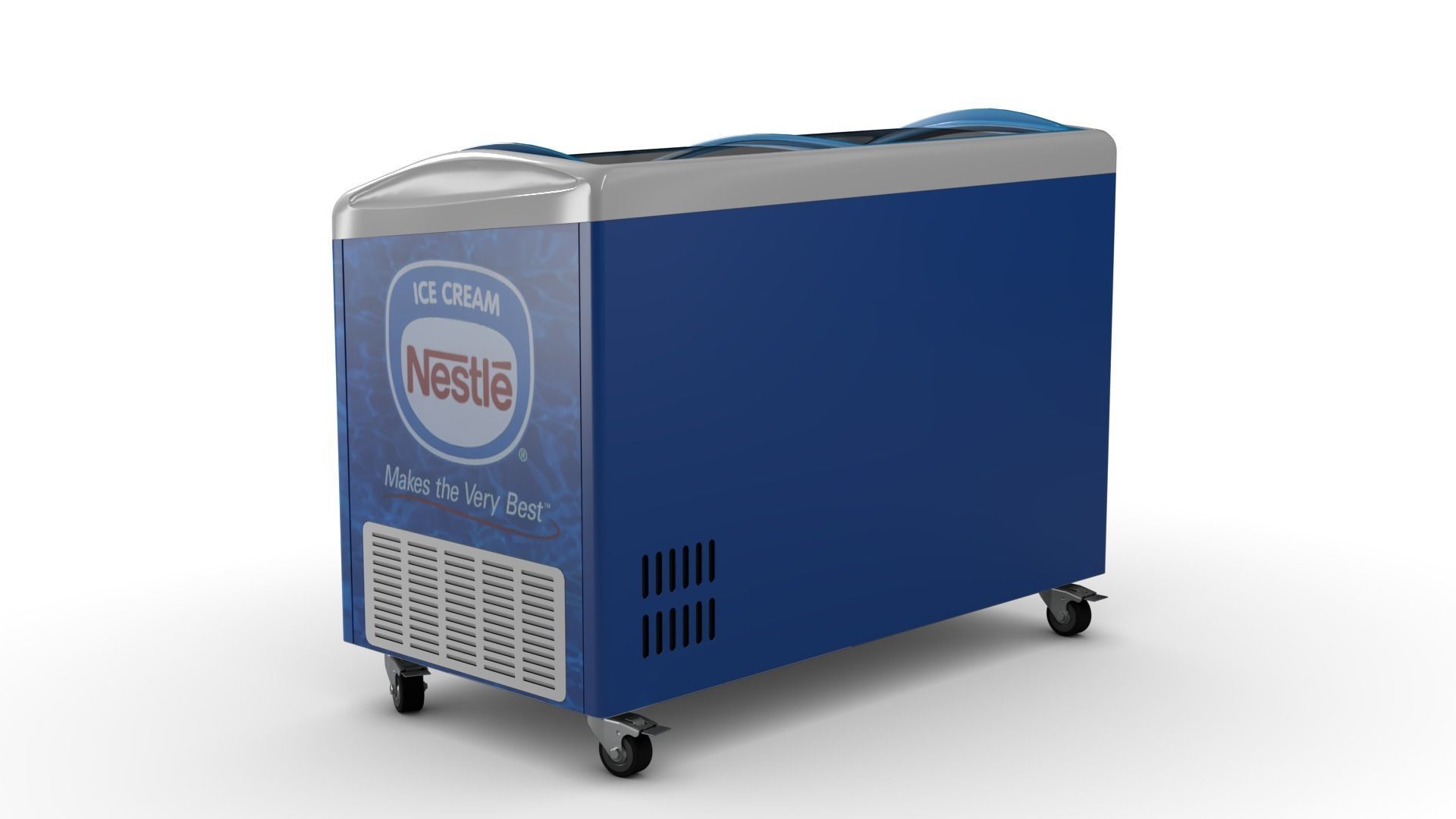 Ice cream Display Fridge 02 Low-poly 3D model_5