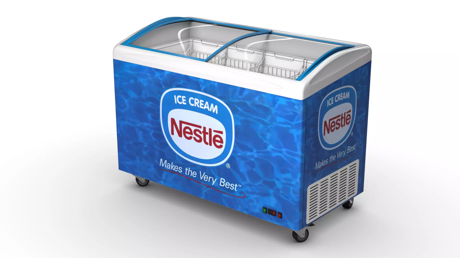 Ice cream Display Fridge 02 Low-poly 3D model_0