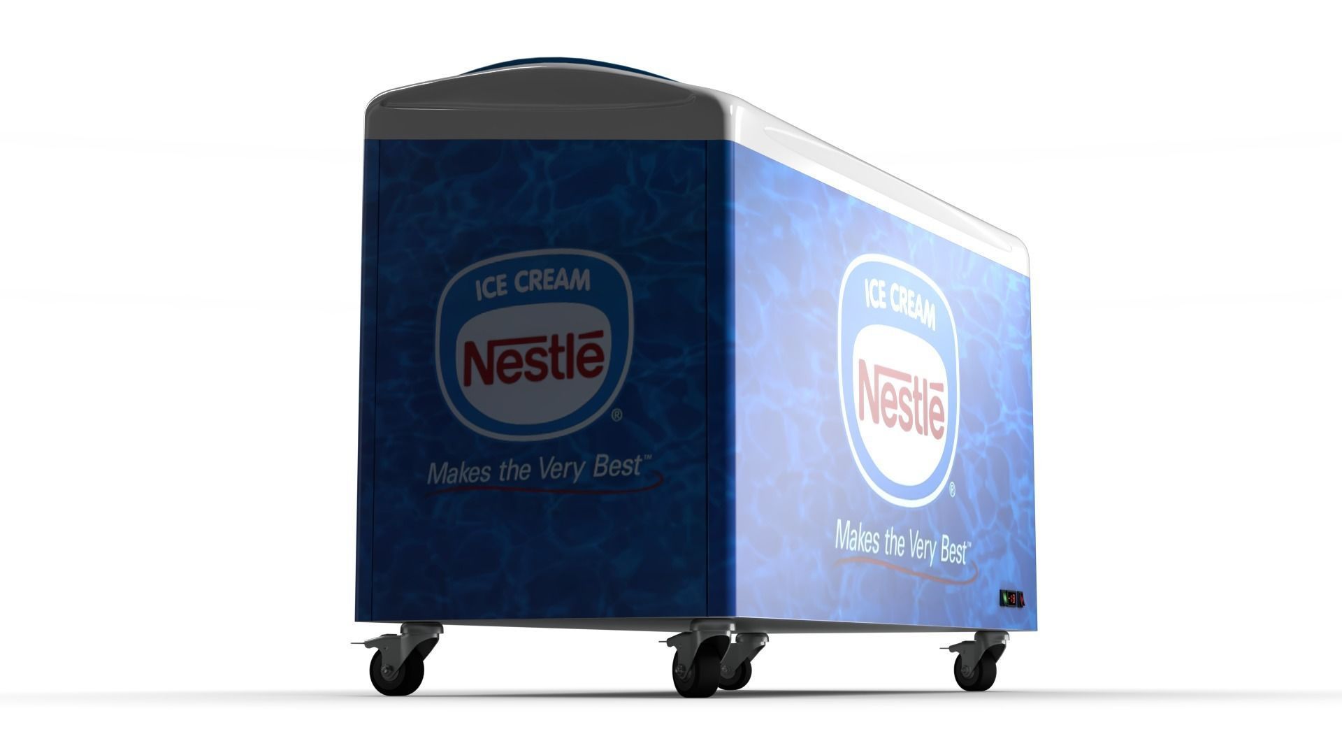 Ice cream Display Fridge 02 Low-poly 3D model_3
