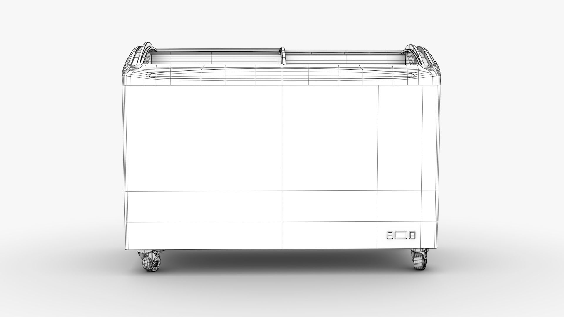 Ice cream Display Fridge 02 Low-poly 3D model_8