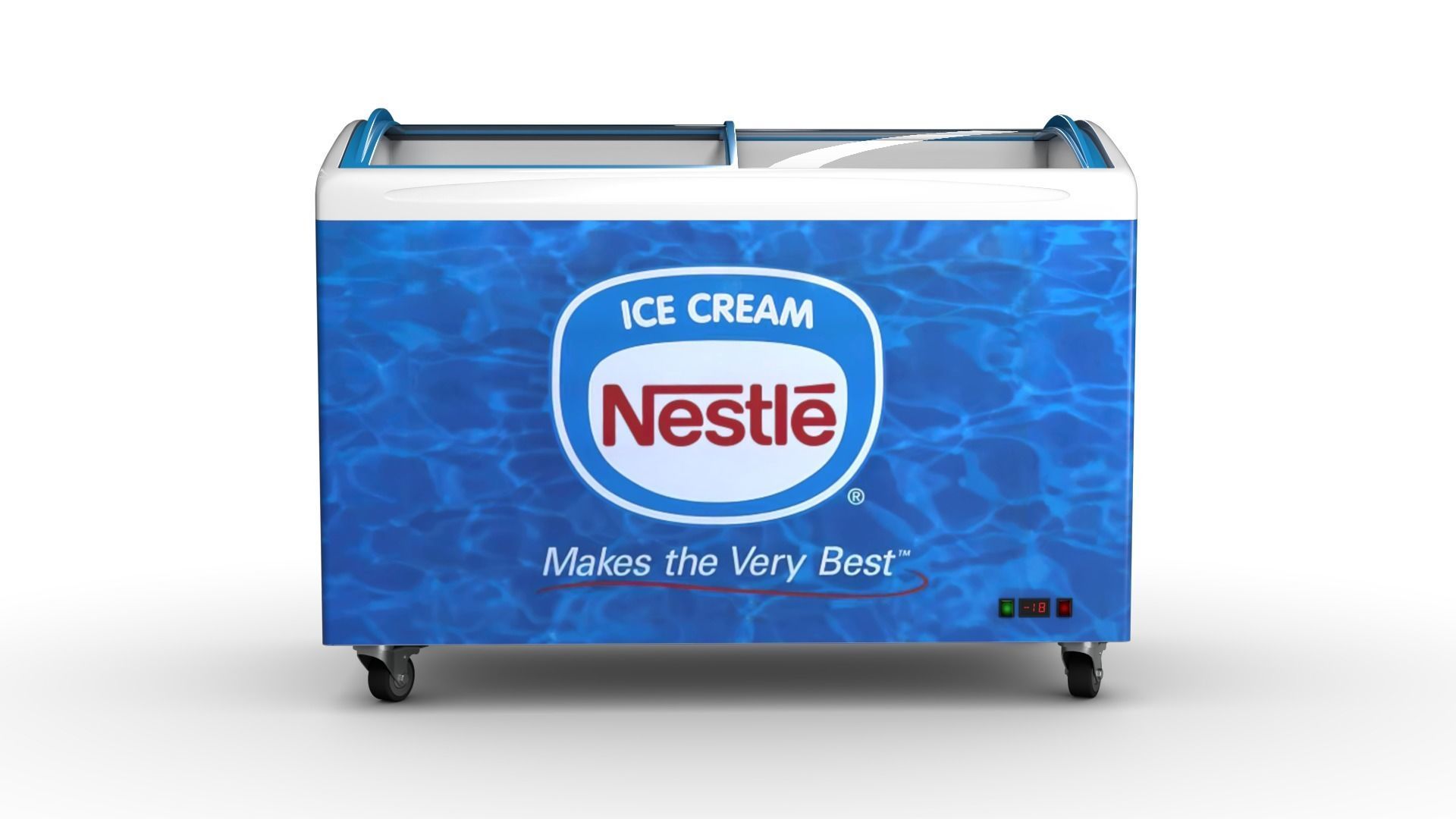 Ice cream Display Fridge 02 Low-poly 3D model_2