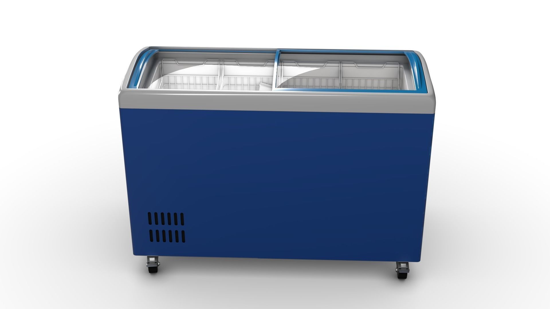 Ice cream Display Fridge 02 Low-poly 3D model_6