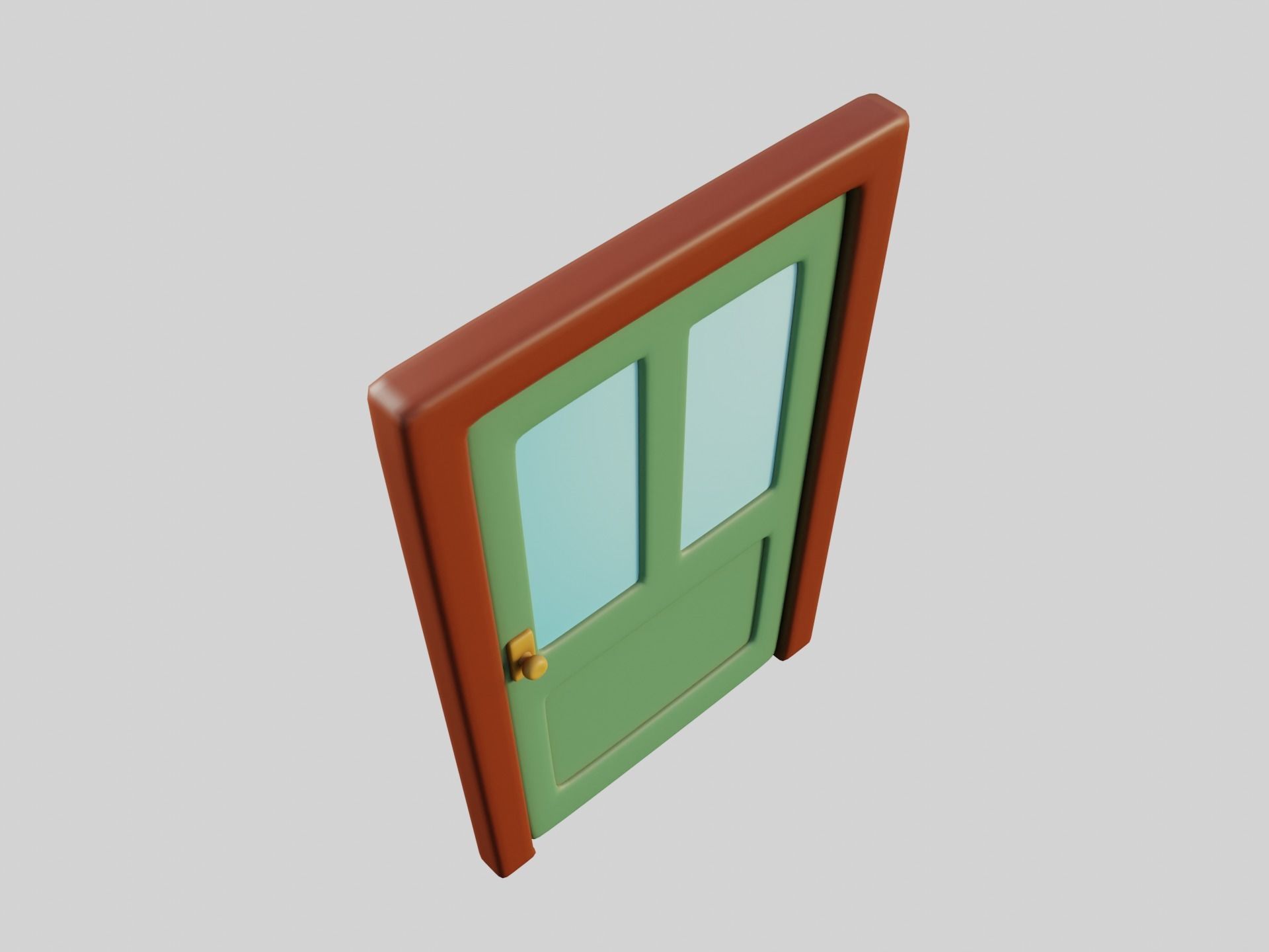 Cartoon Doors Collection 3 Low-poly 3D model_4