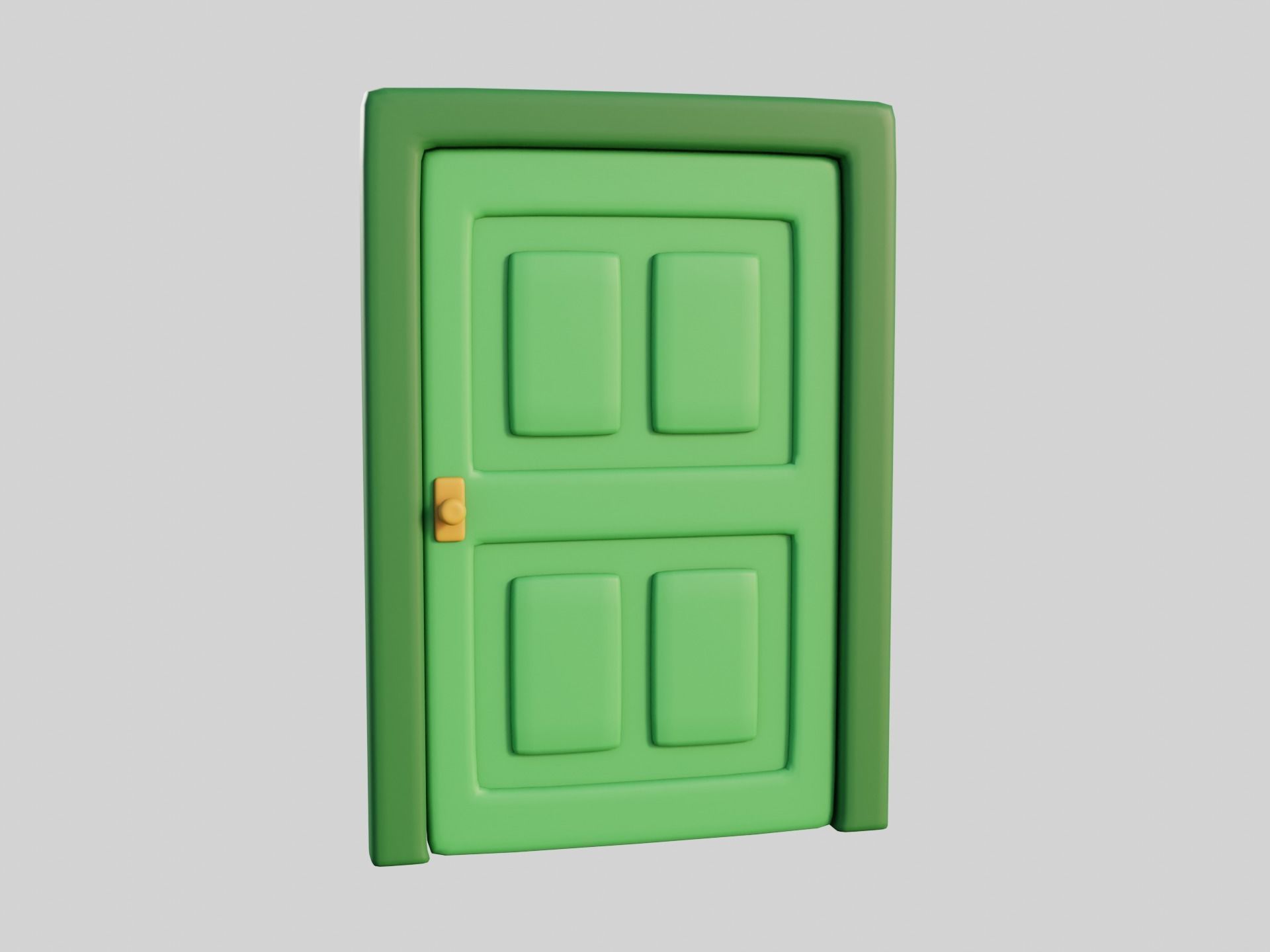 Cartoon Doors Collection 3 Low-poly 3D model_51