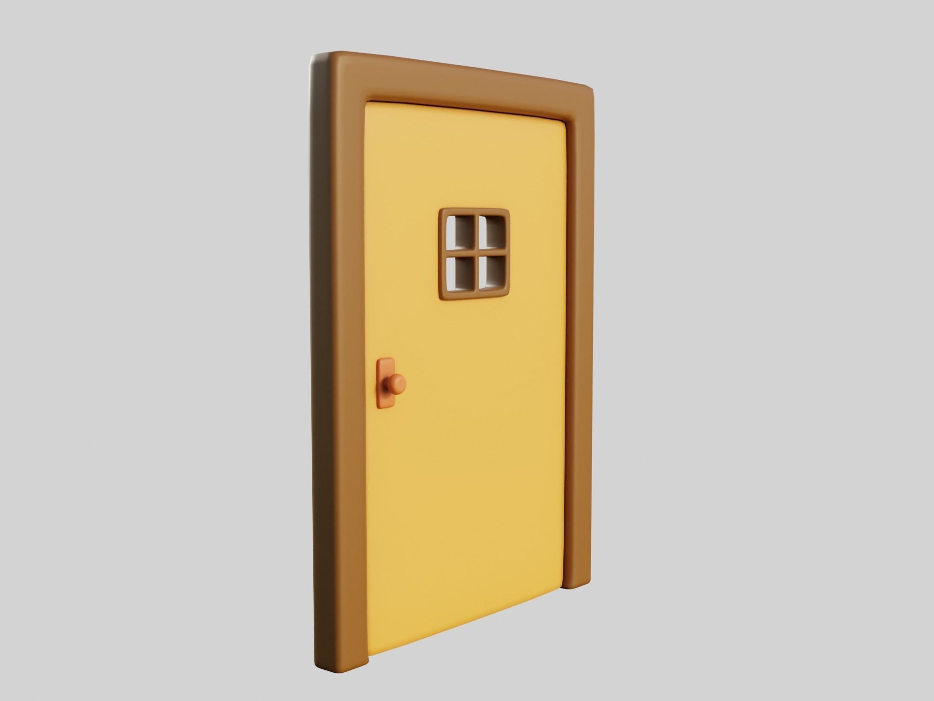 Cartoon Doors Collection 3 Low-poly 3D model_17