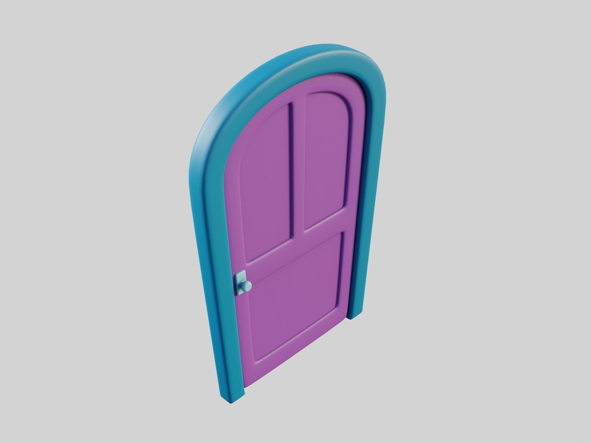 Cartoon Doors Collection 3 Low-poly 3D model_14