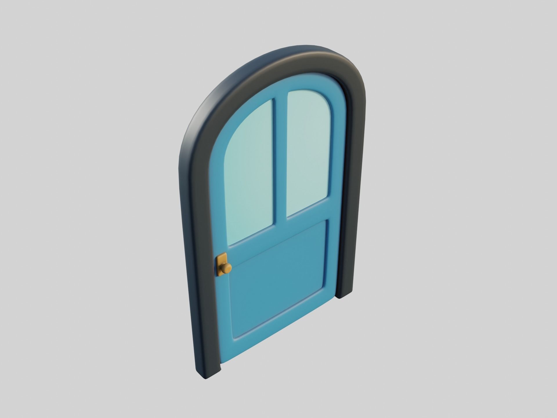 Cartoon Doors Collection 3 Low-poly 3D model_9