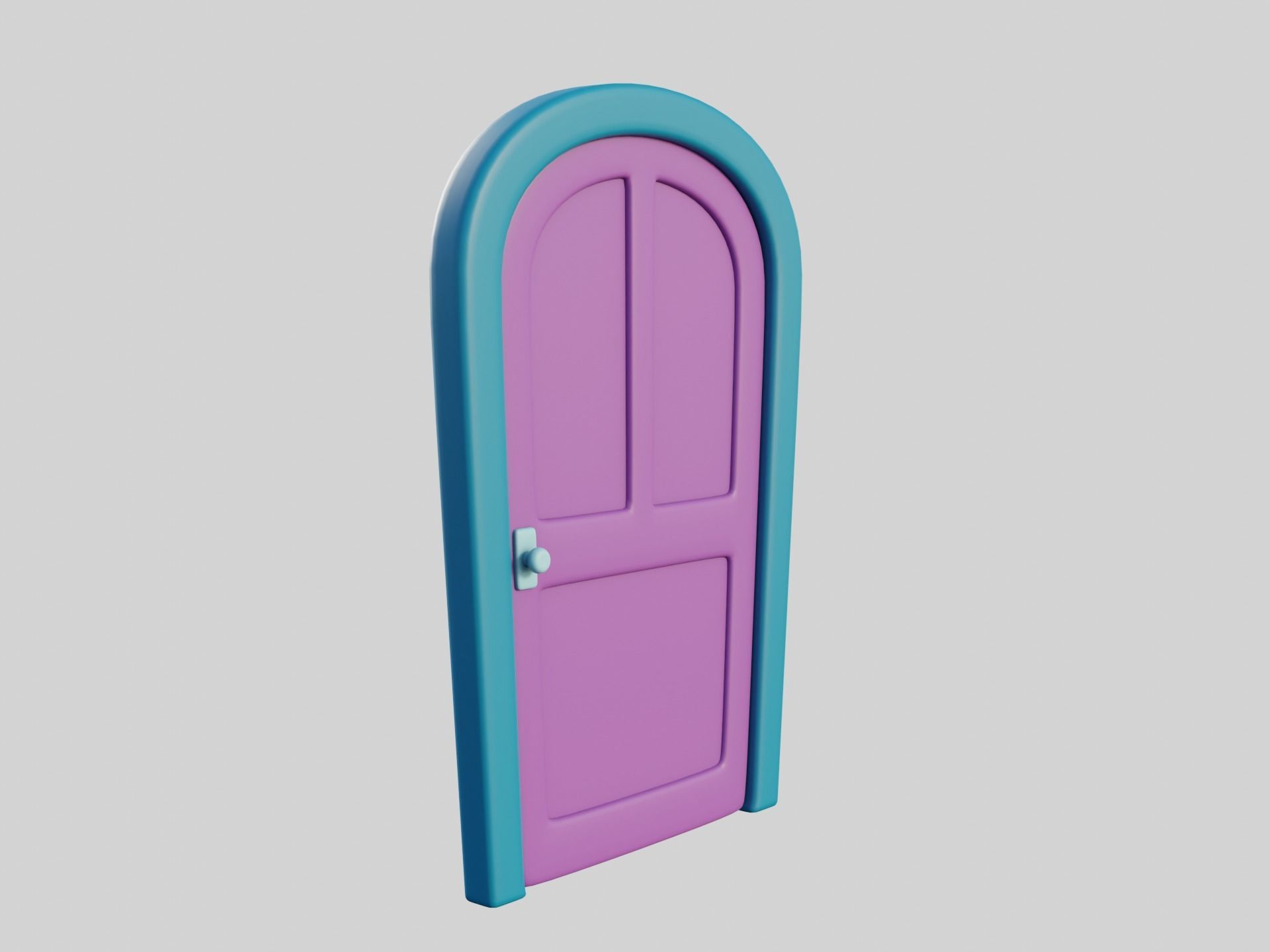 Cartoon Doors Collection 3 Low-poly 3D model_12