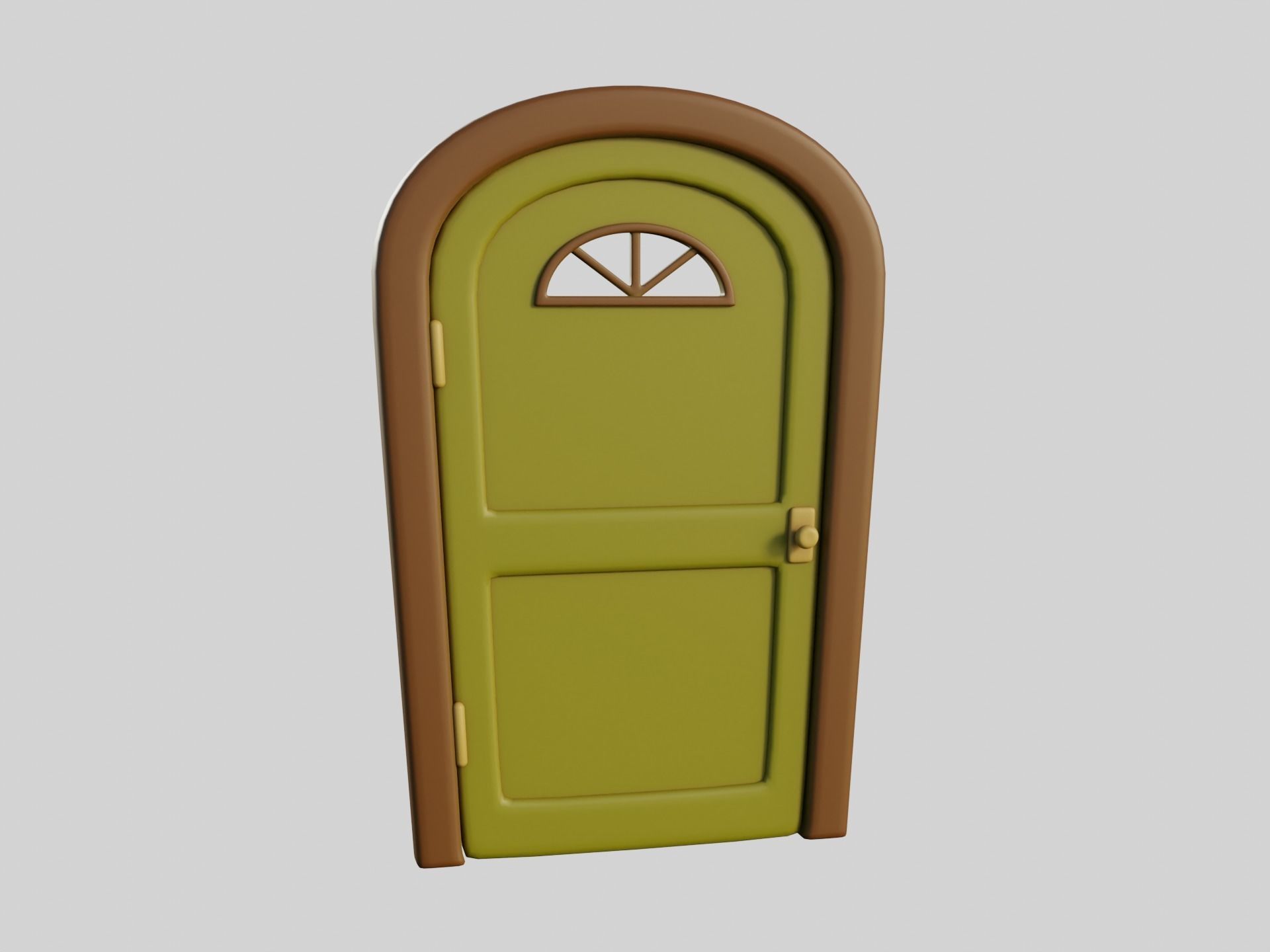 Cartoon Doors Collection 3 Low-poly 3D model_23