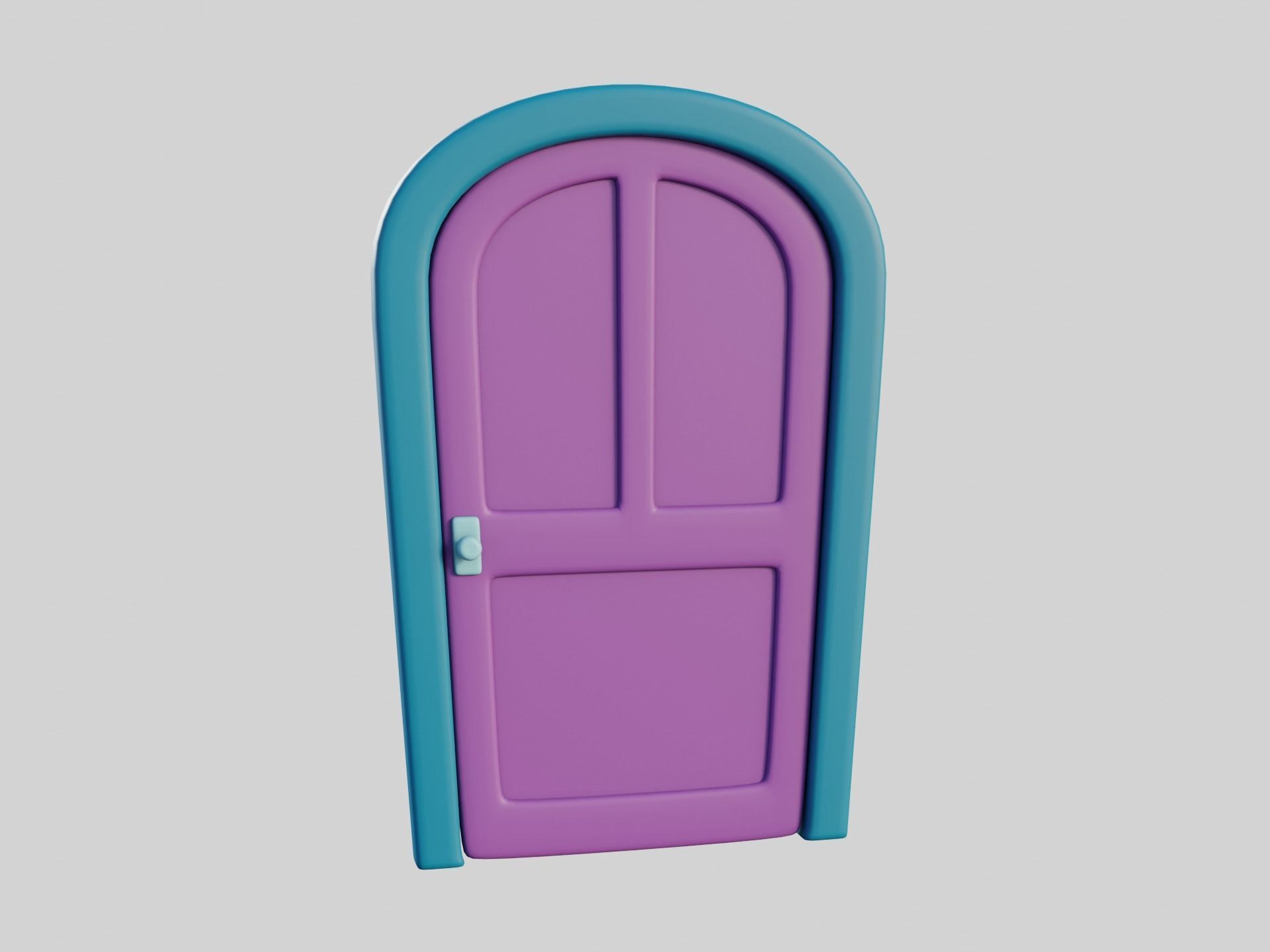 Cartoon Doors Collection 3 Low-poly 3D model_11