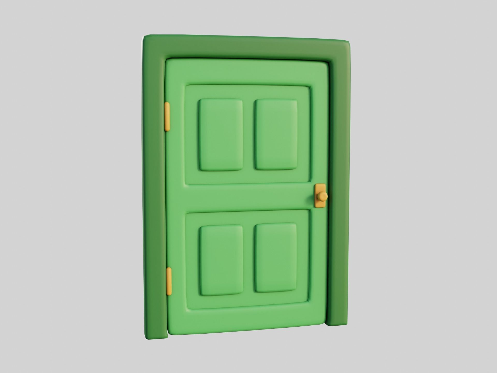 Cartoon Doors Collection 3 Low-poly 3D model_53