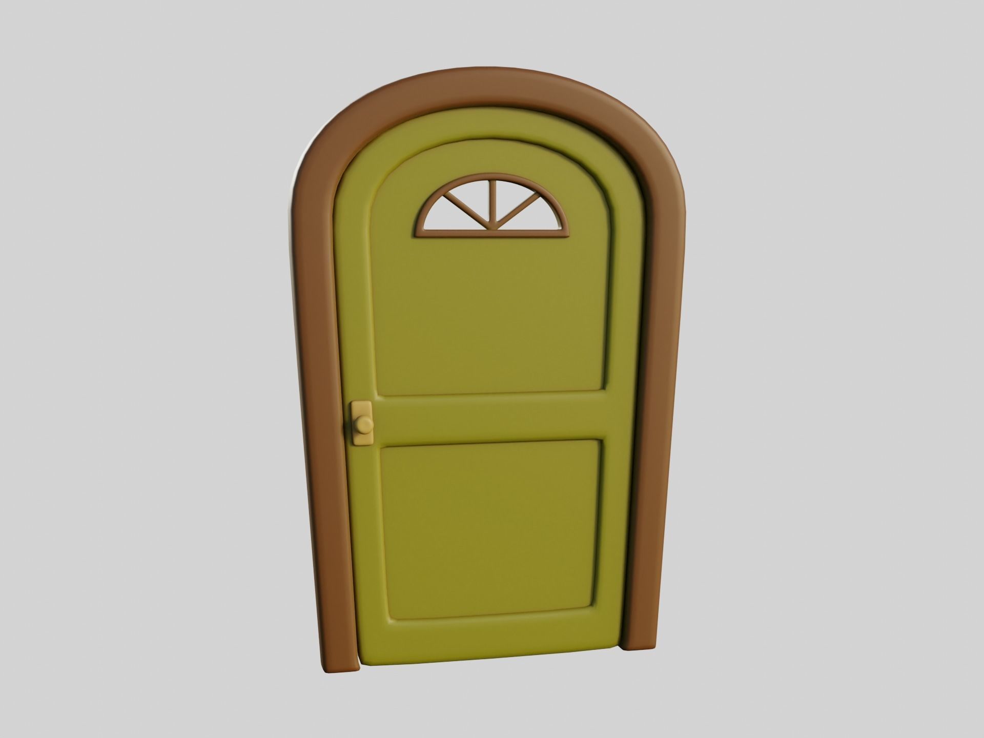 Cartoon Doors Collection 3 Low-poly 3D model_21