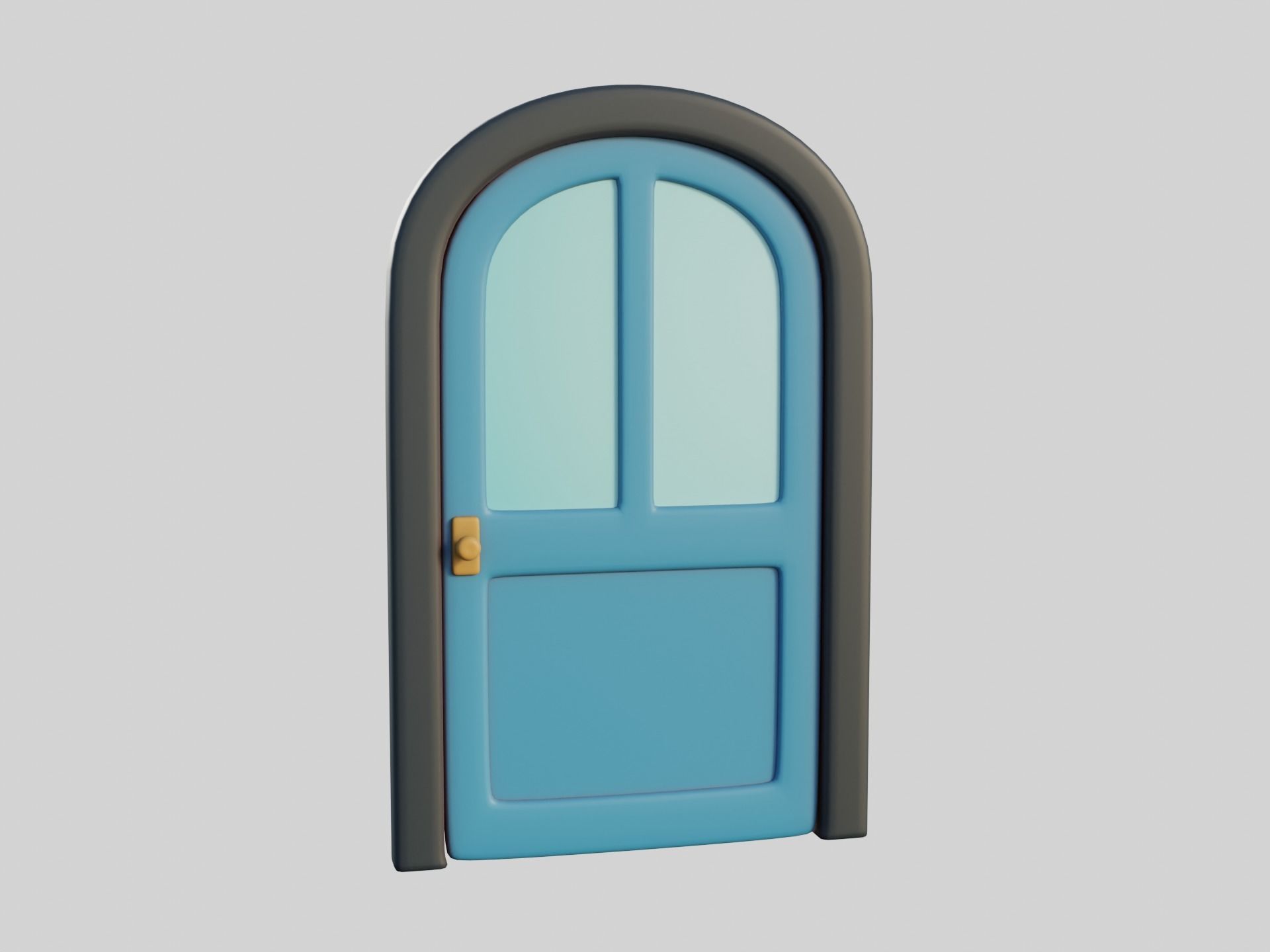 Cartoon Doors Collection 3 Low-poly 3D model_6