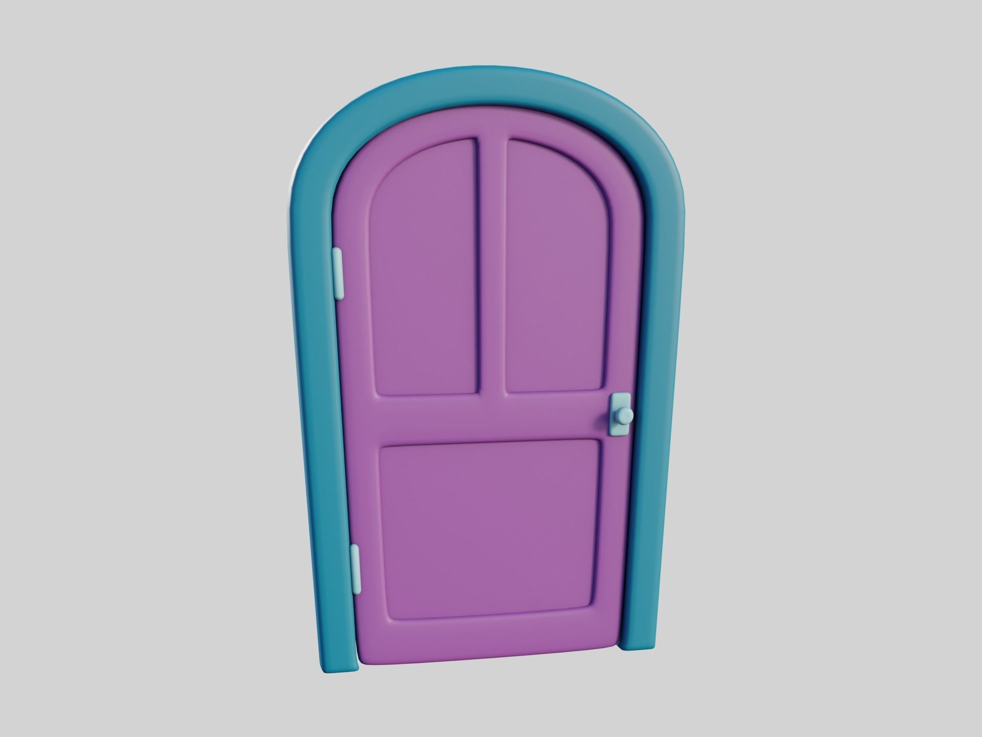 Cartoon Doors Collection 3 Low-poly 3D model_13
