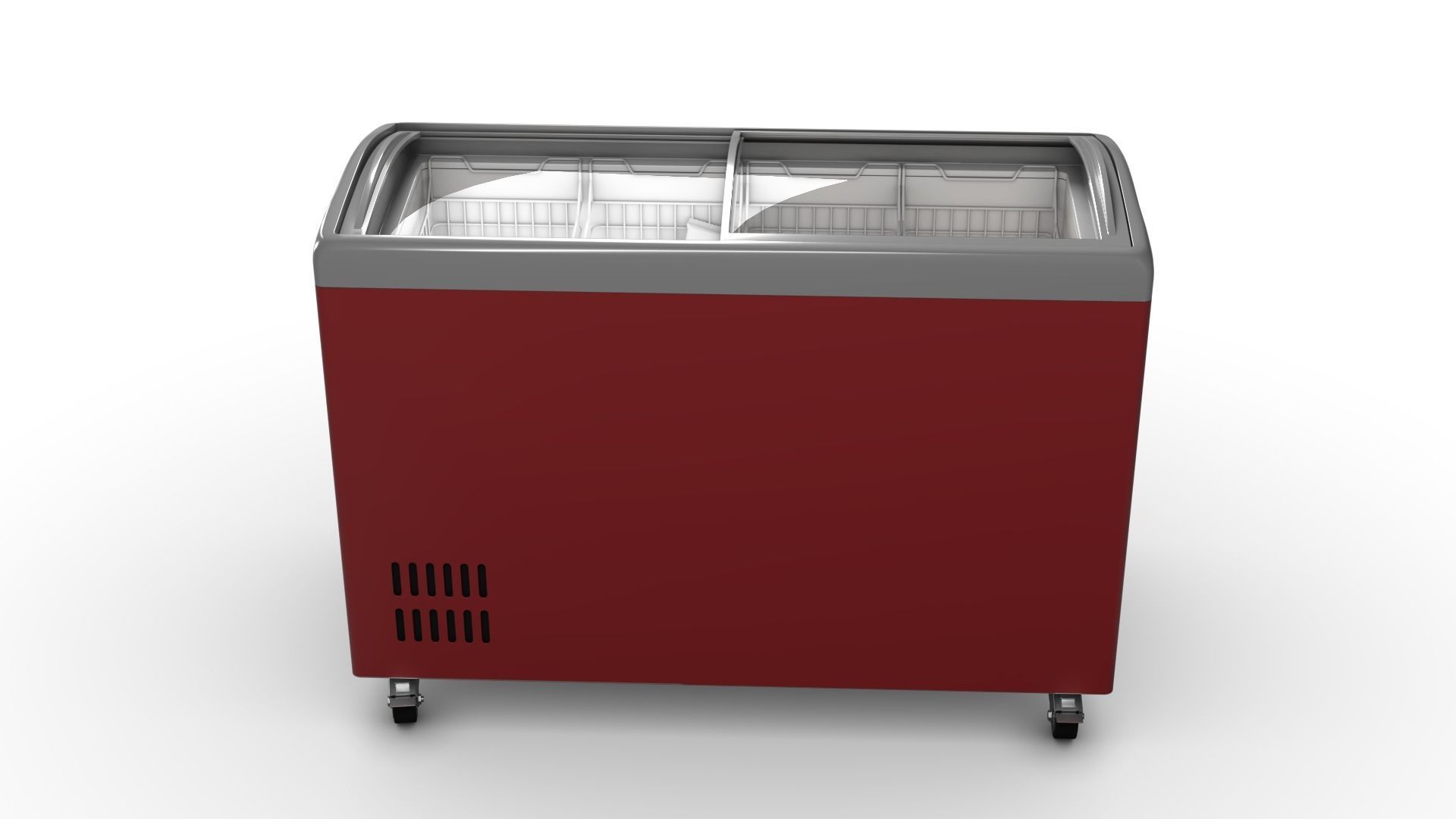 Ice cream Display Fridge 03 Low-poly 3D model_6