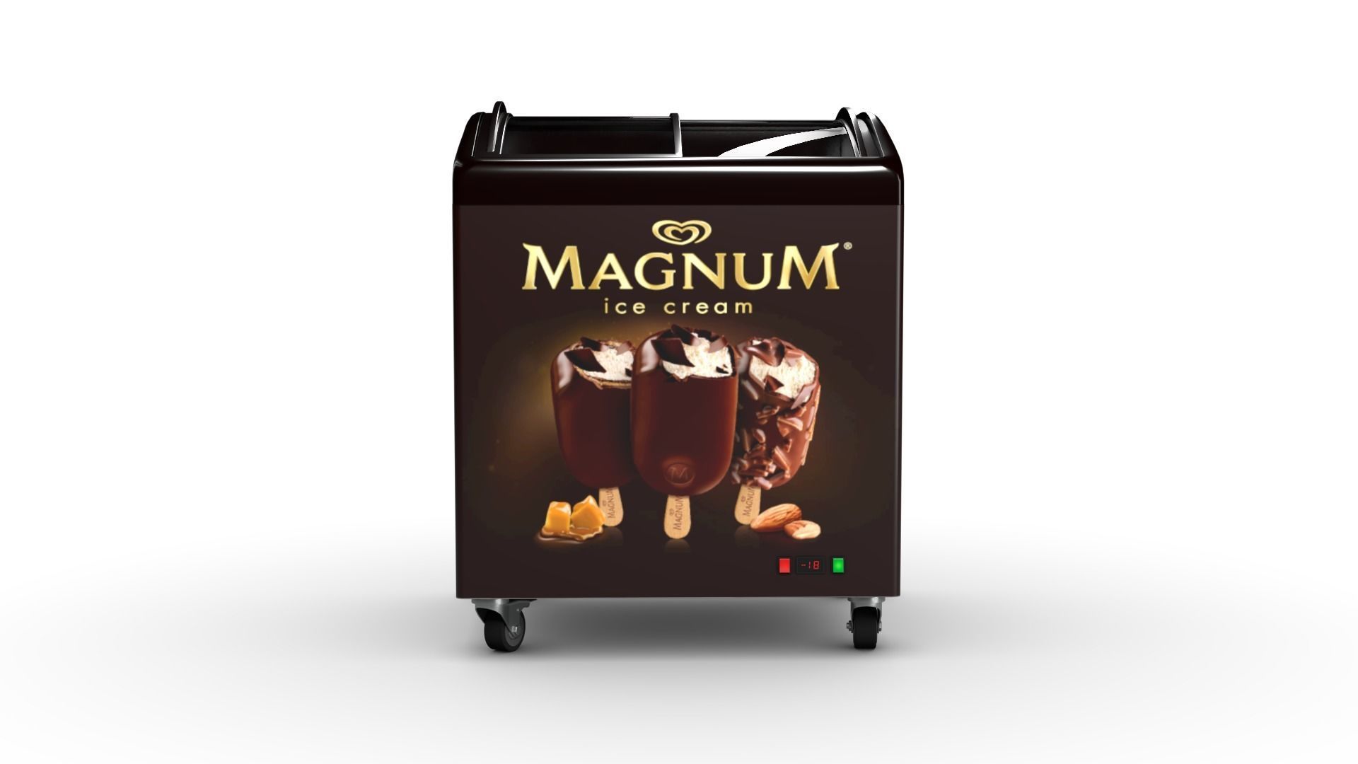 Ice cream Display Fridge 04 Low-poly 3D model_2