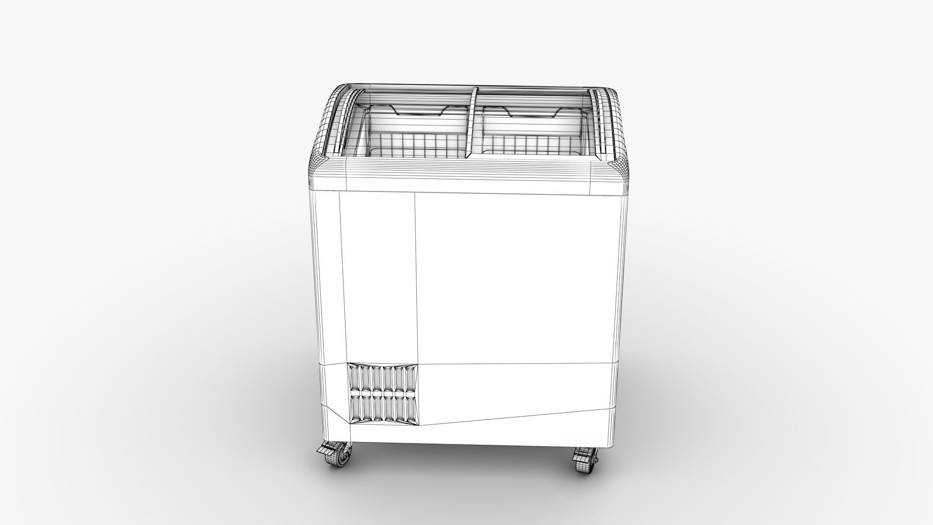 Ice cream Display Fridge 04 Low-poly 3D model_12