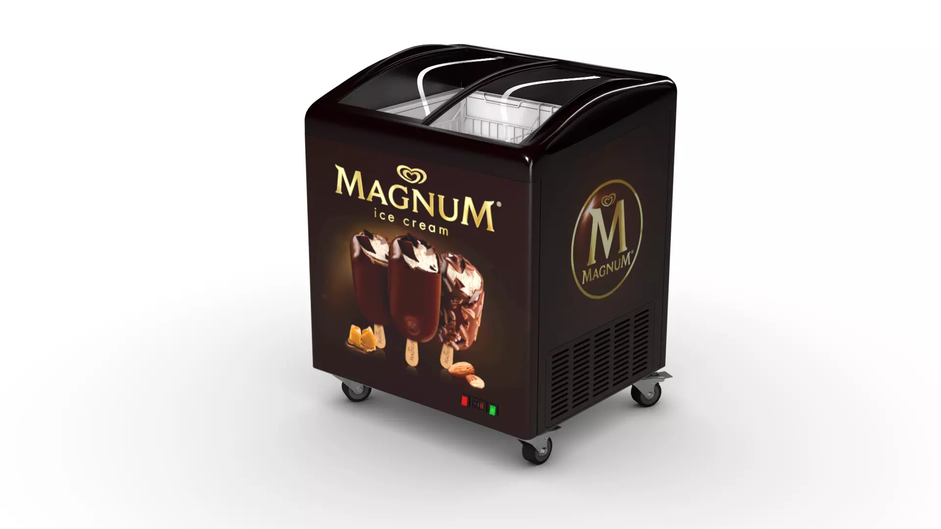 Ice cream Display Fridge 04 Low-poly 3D model_0