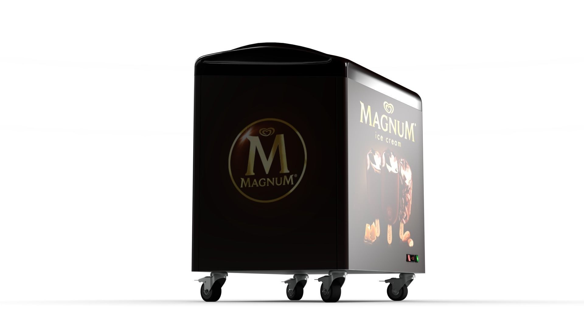 Ice cream Display Fridge 04 Low-poly 3D model_3