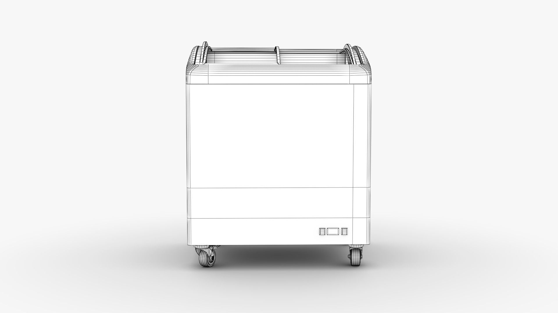 Ice cream Display Fridge 04 Low-poly 3D model_8