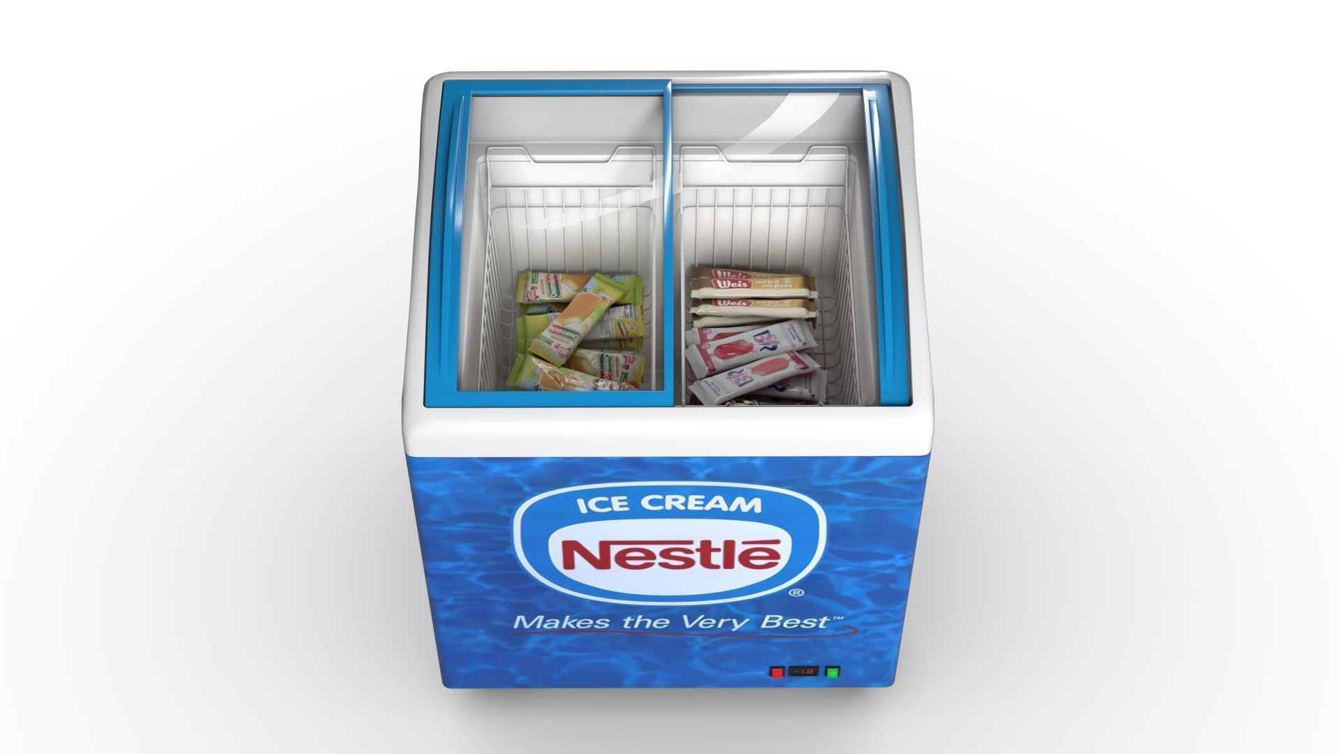Ice cream Display Fridge 05 Low-poly 3D model_4