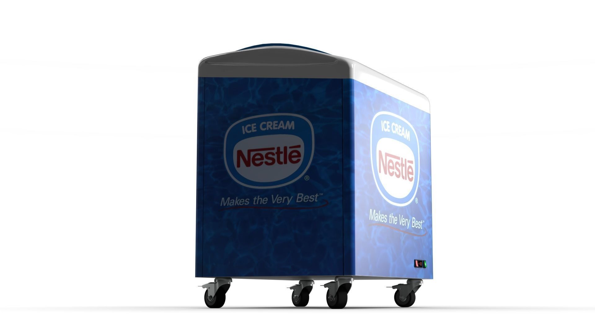 Ice cream Display Fridge 05 Low-poly 3D model_3