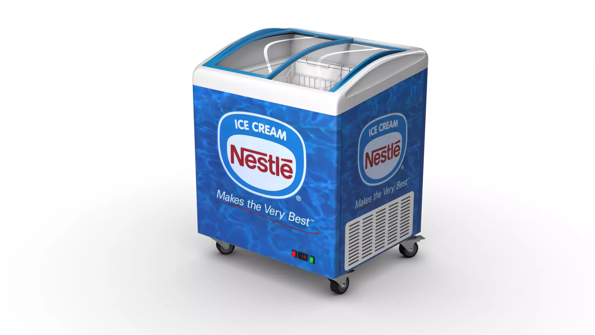 Ice cream Display Fridge 05 Low-poly 3D model_0