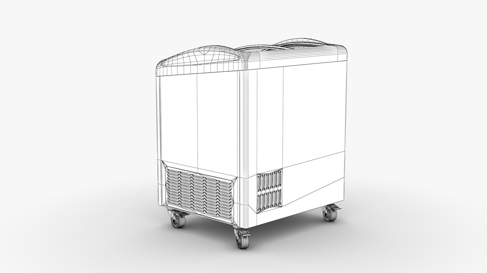 Ice cream Display Fridge 05 Low-poly 3D model_11