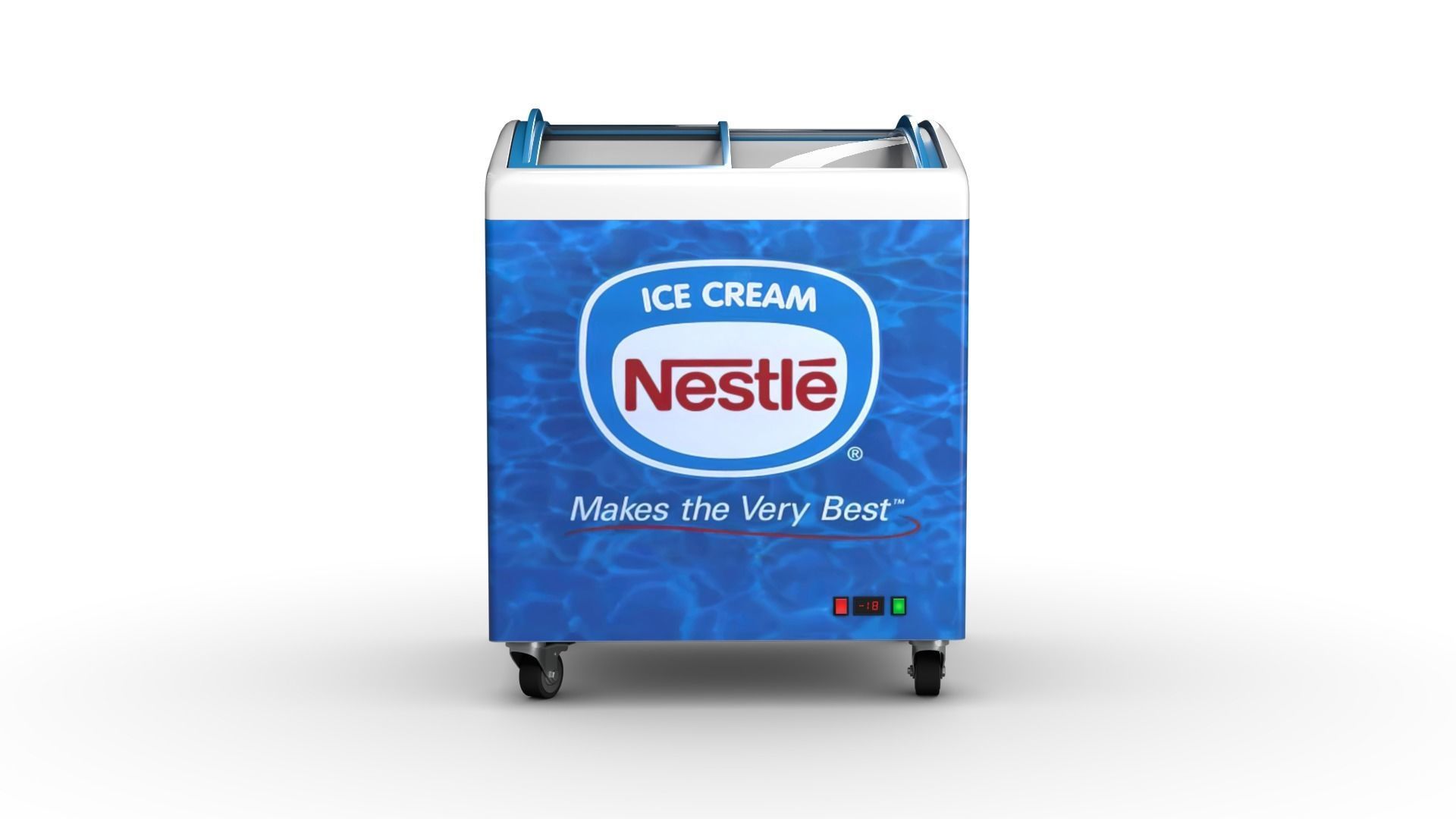 Ice cream Display Fridge 05 Low-poly 3D model_2